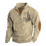 WANZZXCSL Mens Clothing Mens Hoodies Pullover Mens Sweater Plain Crewneck Sweatshirt Mens Henley Shirts Tactical Jacket Mens Hoodies Henley Shirts for Men Men Hoodies Mens Clothing Beige Xl