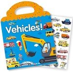 Kids' Reusable Vehicle Sticker Book for Learning