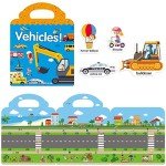 Kids' Reusable Vehicle Sticker Book for Learning