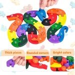LOVESTOWN Wooden Alphabet Animal Jigsaw Puzzle