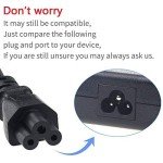 3 Prong Power Cord Replacement Power Cable for Computers, TV, Monitors, Dell, IBM, HP, Asus, Sony, Samsung, Toshiba, Lenovo, Acer, Epson Printer, LG LED LCD Smart 1080p HDTV, 6 Ft AC Cable