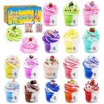 16 Pack Two-Toned Butter Slime Kit for Kids