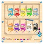 Magnetic Color and Number Maze Puzzle for Kids