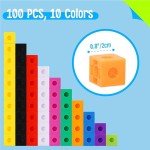 100 Math Linking Cubes for Early Learning Fun