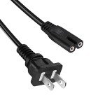 10FT TV Power Cord 2 Prong AC Wall Plug Compatible with Amazon Fire TV 43" 50" 55" 65" 75" 4-Series Omni Series 4K UHD Smart TV (10FT)