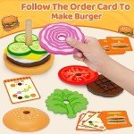 Wooden Burger Stacking Toys for Kids Under $10