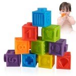 12PCS Mini Soft Stacking Blocks for Babies