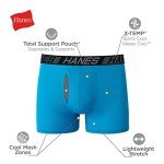 Hanes mens Total Support Pouch Men's Boxer Briefs Pack, Anti-chafing, Moisture-wicking Underwear With Cooling ( Trunks, Trunk - Assorted, X-Large US