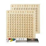 2-in-1 Wooden Montessori Math Board Game for Kids