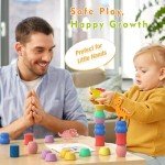 Wooden Dinosaur Toys for Toddlers Ages 1-4