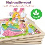 4-Pack Wooden Puzzles for Kids Ages 4-6