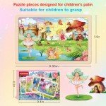 4-Pack Wooden Puzzles for Kids Ages 4-6