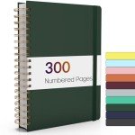 B5 Spiral Journal Notebook with 300 Numbered Pages