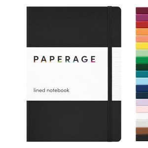 Black Lined Journal Notebook - 160 Pages, Medium