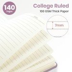 ZOTIA A5 Lined Spiral Journal - Purple