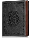 Leather Vintage Journal Notebook - 300 Pages, Black