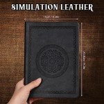 Leather Vintage Journal Notebook - 300 Pages, Black