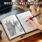 Leather Vintage Journal Notebook - 300 Pages, Black