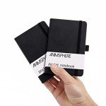 2-Pack Mini Leather Pocket Notebooks with Pen