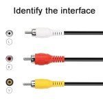 DUOYHIEL USB to RCA Cable, 5ft USB Male to RCA Male Jack Splitter Audio Video Cable, 3RCA Cord to Connect AV Adapter for TVs and USB-Enabled PC HDTV DVD Computers Smart Phones and More USB Decices