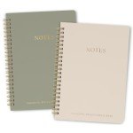 Cute Aesthetic Spiral Notebook Set of 2