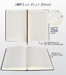 A5 Hardcover Leather Journal Notebook - 256 Pages