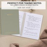 Cute Aesthetic Spiral Notebook Set of 2