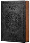Black Leather Lined Journal for Men