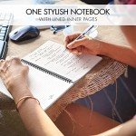 Cute Dark Green Spiral Notebook Journal for Women