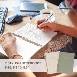 Cute Aesthetic Spiral Notebook Set of 2