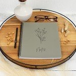 Cute Dark Green Spiral Notebook Journal for Women