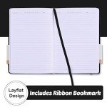 A5 Lined Hardcover Journal Notebook - Black