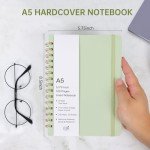 Light Green A5 Spiral Journal Notebook, 160 Pages