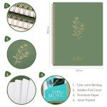 Green College Ruled Spiral Notebook - 110 Pages