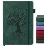 A5 Leather Lined Journal Notebook - 200 Pages