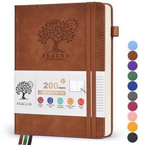 Lined Hardcover Journal Notebook for Writing - Brown