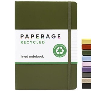 Dark Green Recycled Lined Journal Notebook - 160 Pages