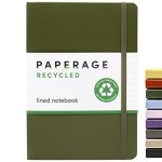 Dark Green Recycled Lined Journal Notebook - 160 Pages