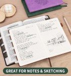 A5 Leather Lined Journal Notebook - 200 Pages