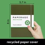 Dark Green Recycled Lined Journal Notebook - 160 Pages