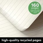Dark Green Recycled Lined Journal Notebook - 160 Pages
