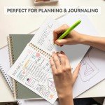 3-Pack Aesthetic Spiral Dotted Bullet Journals