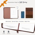 Courageous Verse Faux Leather Journal - Brown