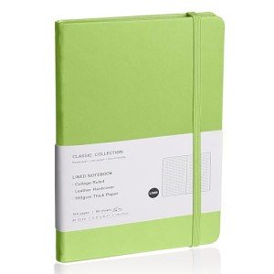 Grass Green Lined Journal Notebook - 160 Pages