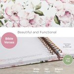 Pink Flowers Christian Journal with Proverbs 3:5