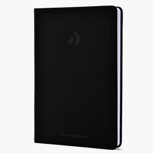A5 Black Lined Notebook Journal - 160 Pages