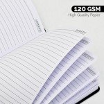 A5 Black Lined Notebook Journal - 160 Pages