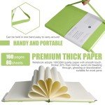 Grass Green Lined Journal Notebook - 160 Pages