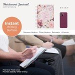 Inspirational Pink Floral Journal with Bible Verse