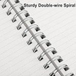 RETTACY A5 College Ruled Spiral Notebook, Dark Green
